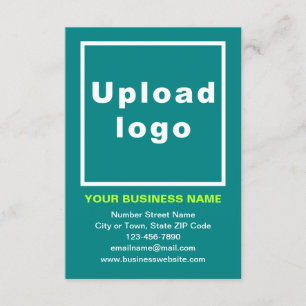 Business Brand on Teal Flat Card