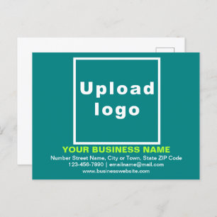 Business Brand on Teal Green Postcard
