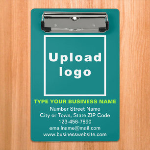 Business Brand on Teal Mini Clipboard