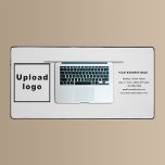 Business Brand on White Desk Mat<br><div class="desc">Desk mat that you can customise to put your business name and other information of your business. Customise it, use it and display it on your desk as one of your marketing strategies in building brand name awareness. Customisable desk accessory that you can display on your desk visible to customers...</div>