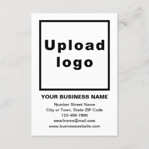 Business Brand on White Flat Card