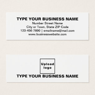 Business Brand on White Mini Profile Card