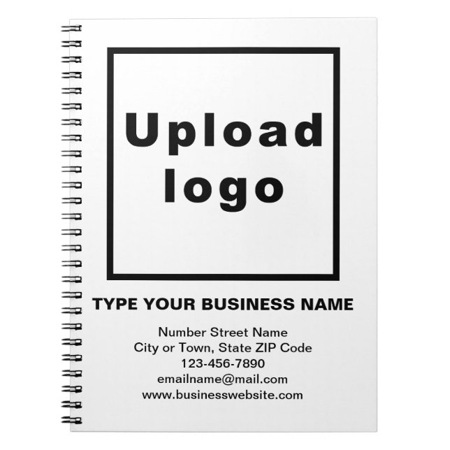 Business Brand on White Notebook (Front)