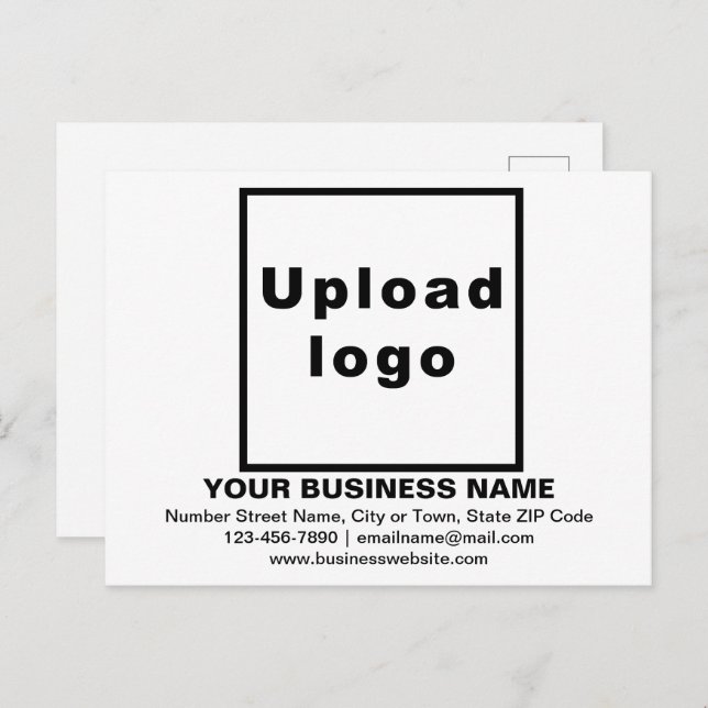 Business Brand on White Postcard (Front/Back)