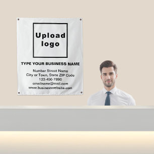 Business Brand on White Tapestry