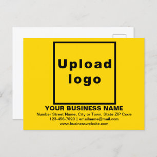 Business Brand on Yellow Postcard