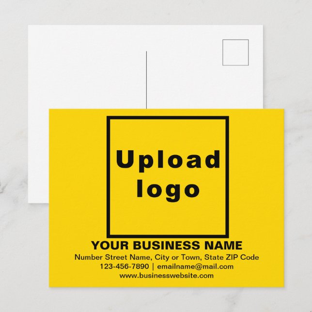 Business Brand on Yellow Postcard (Front/Back)
