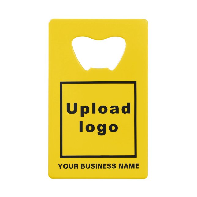Business Brand on Yellow Rectangle Bottle Opener (Front)