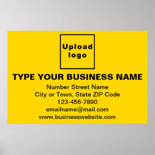 Business Brand on Yellow Rectangle Poster