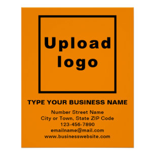 Business Brand Orange Colour Glossy Poster