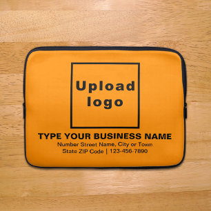 Business Brand Orange Colour Laptop Sleeve