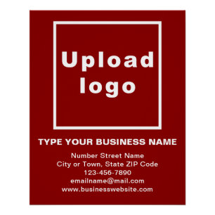 Business Brand Red Glossy Poster