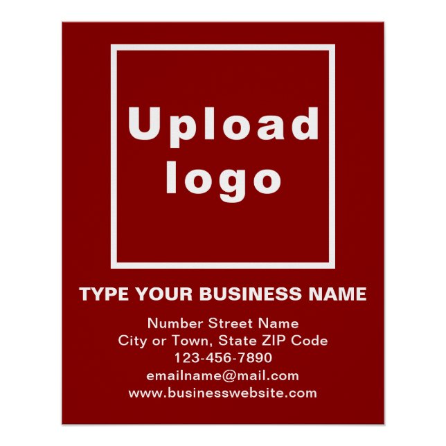 Business Brand Red Glossy Poster (Front)