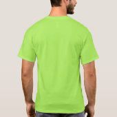 Business Brand Round Pattern Texts on Lime Green T-Shirt (Back)