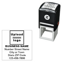 Business Brand Square Shape Self Inking Stamp
