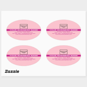 Business Brand With Highlight on Pink Oval Sticker