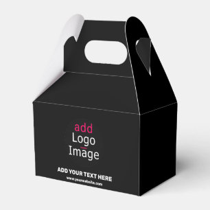 Business Branding Customizable Black Favour Box