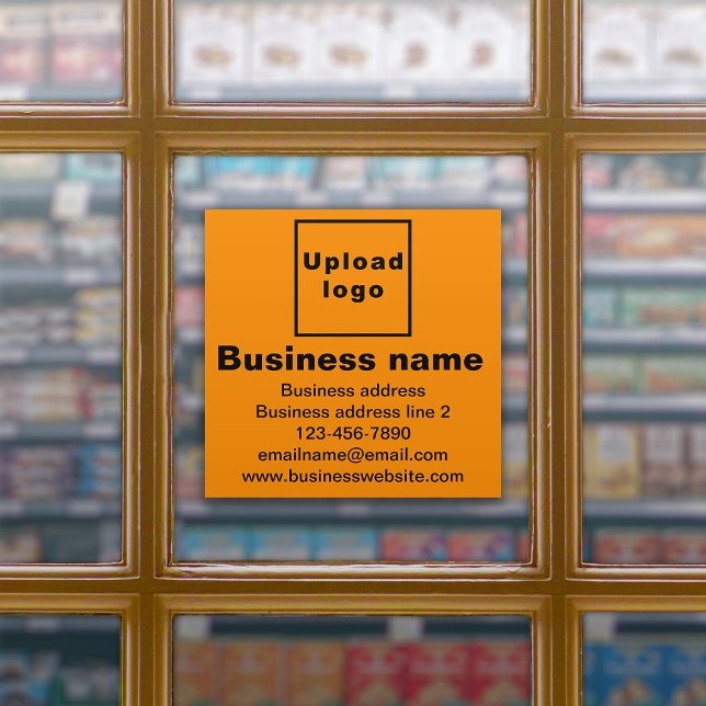 Business Branding On Orange Square Large Vinyl (Creator Uploaded)