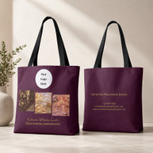 Business Branding Stylish Photo Burgundy