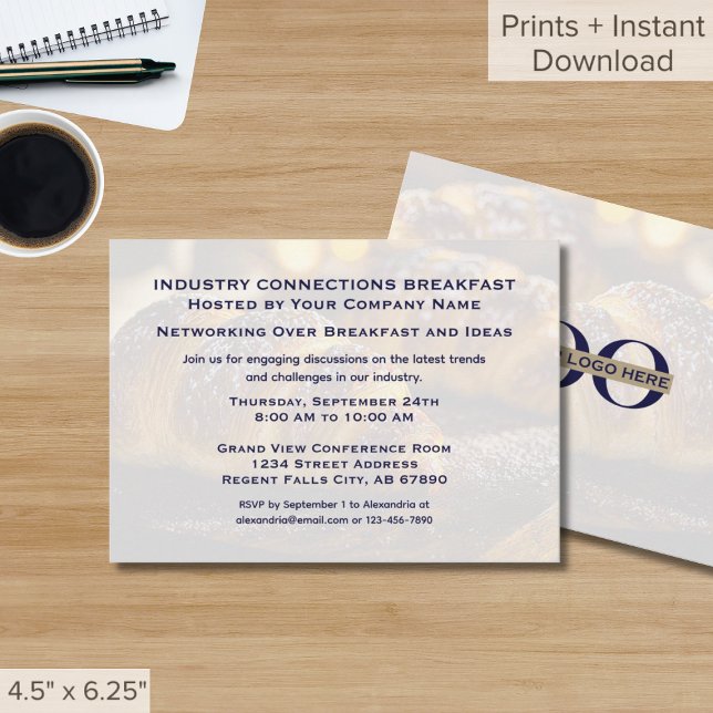 Business Breakfast Meeting Networking Event Invitation (Creator Uploaded)