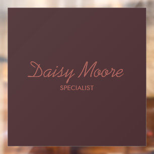 Business brown simple custom name