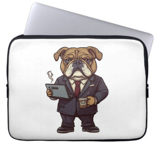Business Bulldog � Funny Office Dog Laptop Sleeve