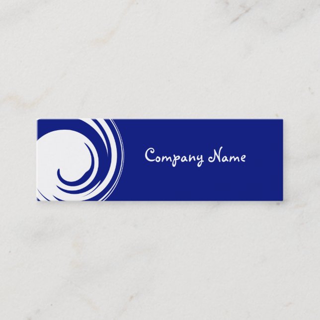 Business Card Abstract Blue Recycle Skinny (Front)
