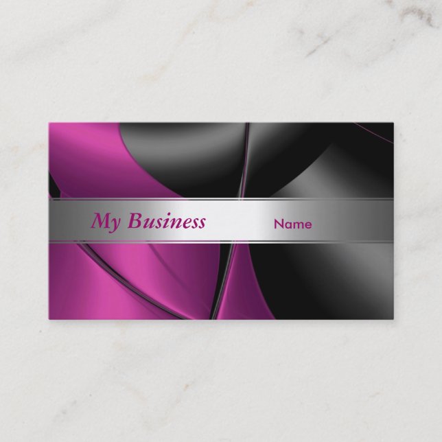 Business Card  Abstract Pink Curve (Front)