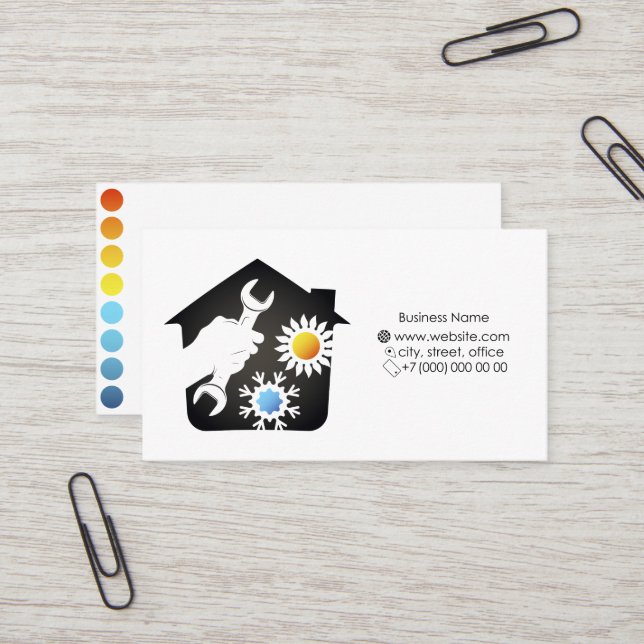 Business card air conditioner repair (Front/Back In Situ)