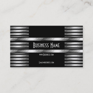Business Card Art Deco Black Silver