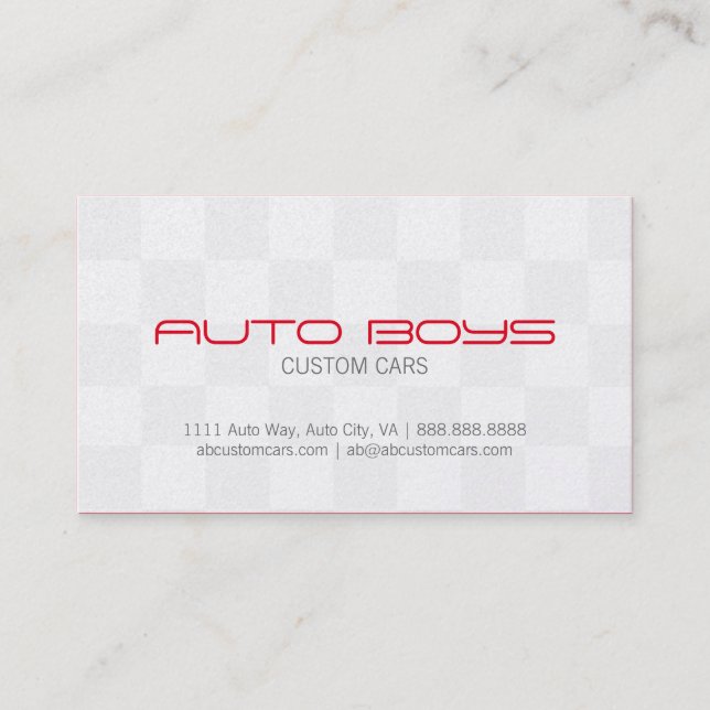 Business Card - Auto Nascar (Front)