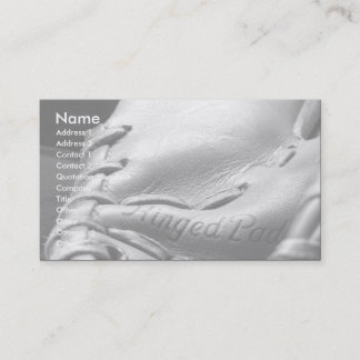 business card baseball glove