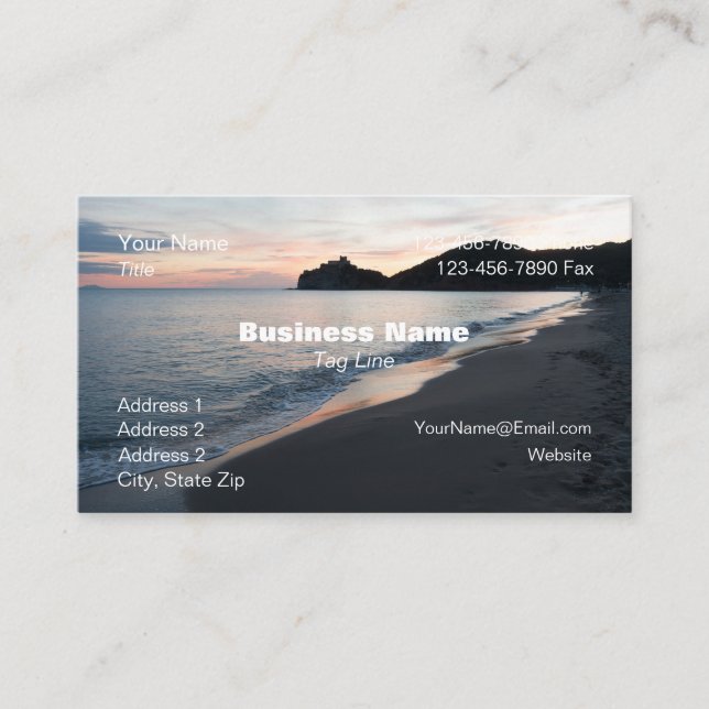  Business Card Beach Background HAMbyWG (Front)
