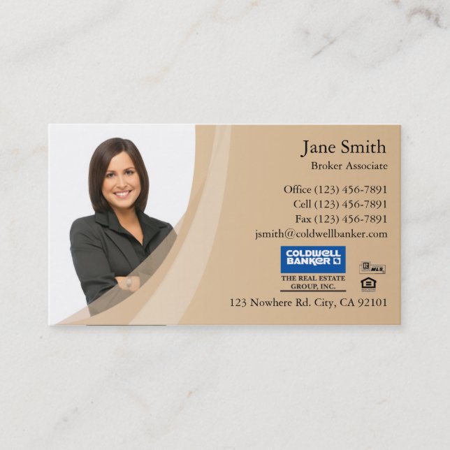 Business Card: Beige Business Card (Front)