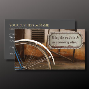 Business Card Bicycle repair shop spare parts