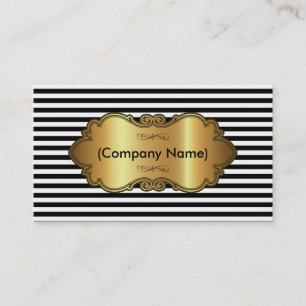 Business Card/Black and White Stripes Card