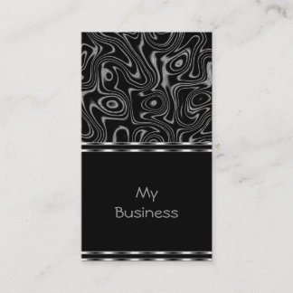 Business Card Black Faux Silk