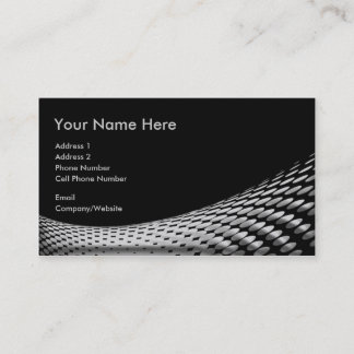 Business Card - Black - Silver Halftones