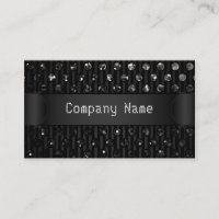 Business Card Black Sparkley Jewels