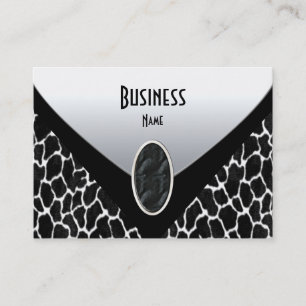 Business Card Black White Cow Purse