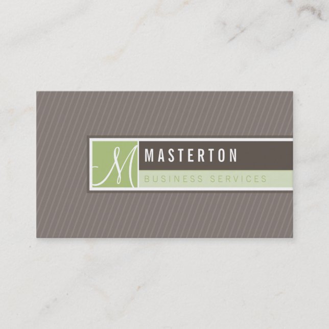 BUSINESS CARD :: blocked monogram 4 (Front)