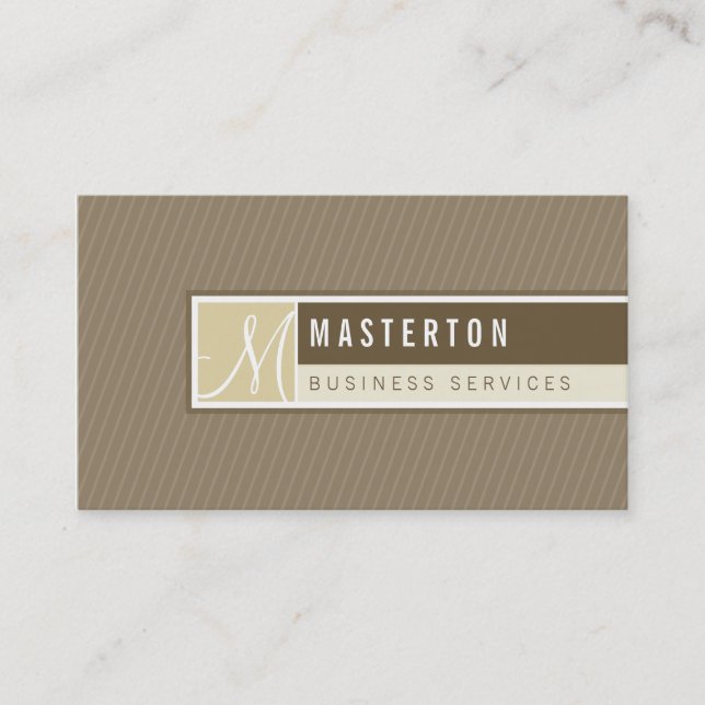 BUSINESS CARD :: blocked monogram 9 (Front)
