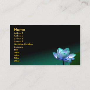 Business card, Blue lotus and buddha Business Card
