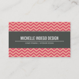 BUSINESS CARD bold bright chevron pattern