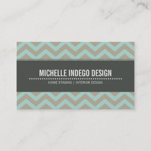 BUSINESS CARD bold bright chevron pattern