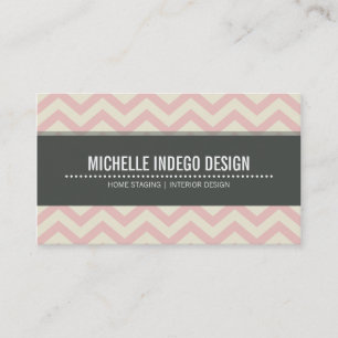 BUSINESS CARD bold bright chevron pattern
