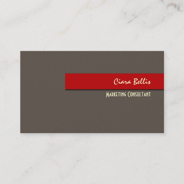 Business Card, bold {customisable background} Business Card (Front)
