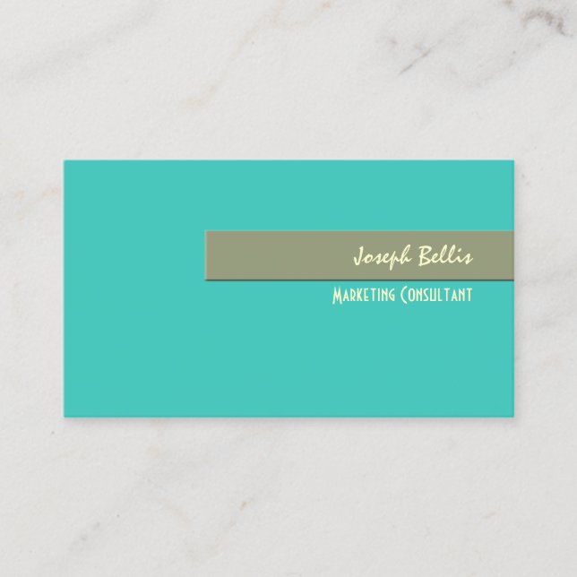 Business Card, bold {customisable background} Card (Front)