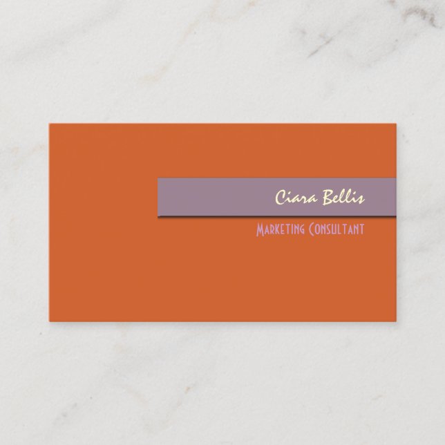 Business Card, bold {customisable background} Card (Front)