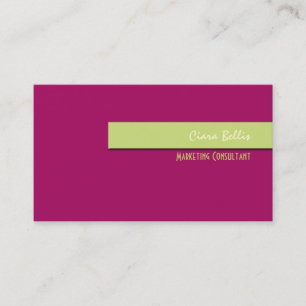 Business Card, bold {customisable background} Card